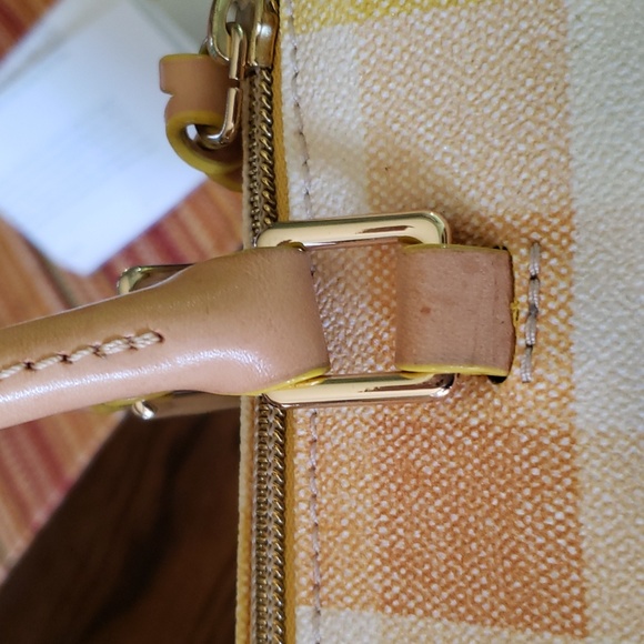 Dooney and Bourke Quadretto Check Rowan Satchel Crossbody Bag - Picture 14 of 17